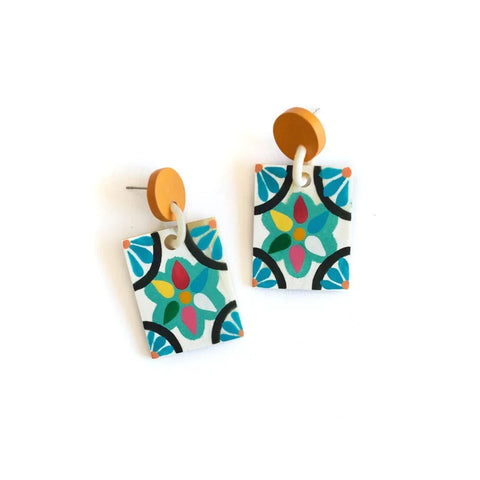 Azulejos Single Tile Earrings