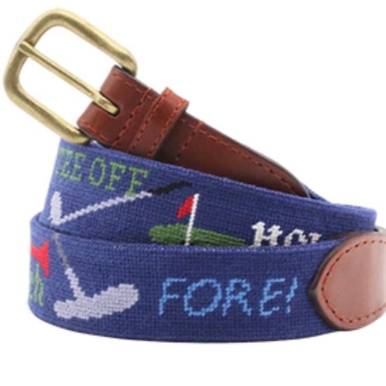 Golfisms Needlepoint Belt