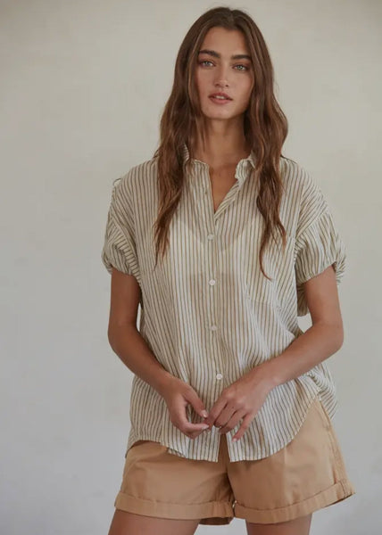 Button Down Collar Top