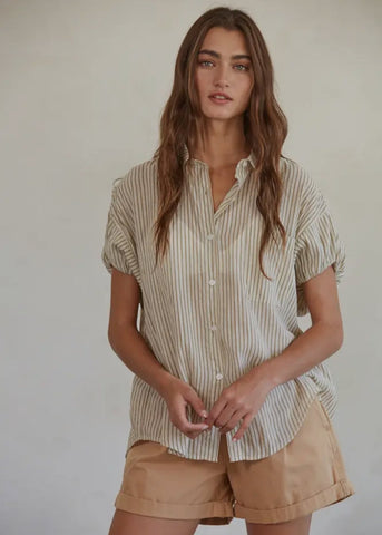 Button Down Collar Top