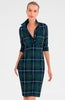 Gretchen Scott LLC - Everywhere Dress - Plaidly Cooper - Green Multi / XS