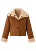 Harbor Reversible Curly Faux Lamb and Suede Jacket