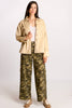 Camo Print Wide Leg Denim Pants