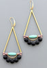 Turquoise and Black Earrings