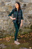 Gretchen Scott LLC - Ruffleneck Tunic - Black Watch Plaid - Navy/Green / L