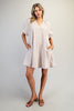 V-Neck Puff Sleeve Dress