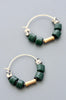 Green Ghana Glass & Dalmation Hoops