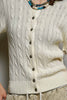 Casual Comfort Look Round Neck Cable Sweater Top