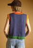Color Contrasted Sleeveless Knit Top