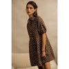 Polka Dot Twill Puff-Sleeve Mini Dress