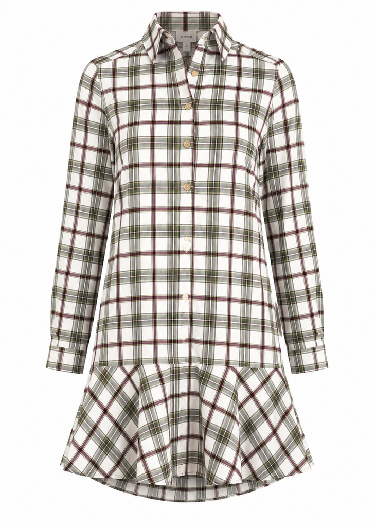 Cherry Dress - Oak Plaid