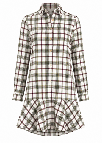 Cherry Dress - Oak Plaid