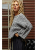 Cozy Cable Knit Cropped Pullover Sweater