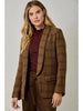 Wool Blend Plaid Blazer