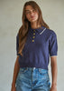 Short Sleeve Ribbed Sweater