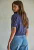 Short Sleeve Ribbed Sweater