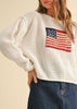 Flag Knitted Sweater Top