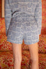 Abstract Checkered Shorts