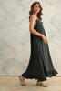 Navy Embroidered Detail Gauze Dress