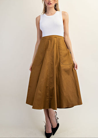 Two Tone Midi Dress