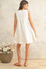 Pleated Detail Sleeveless Dress