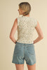 Smocked Floral Tie Top