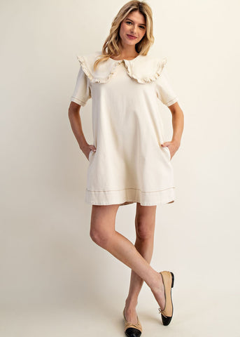 Ruffle Collar Mini Dress