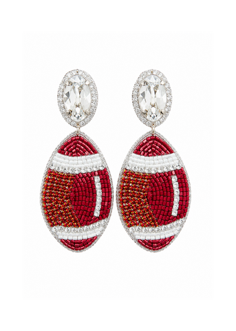 Beaded Maroon Footballs