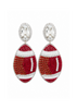 Beaded Maroon Footballs