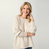 Heavenly-Luxe Cable Knit Detail Dolman Sweater