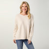 Heavenly-Luxe Cable Knit Detail Dolman Sweater