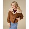 Harbor Reversible Curly Faux Lamb and Suede Jacket