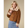 Harbor Reversible Curly Faux Lamb and Suede Jacket