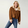 Harbor Reversible Curly Faux Lamb and Suede Jacket