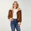 Harbor Reversible Curly Faux Lamb and Suede Jacket