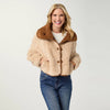 Harbor Reversible Curly Faux Lamb and Suede Jacket
