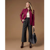 Ventura Brushed Stripe Wide Leg Crop Pant