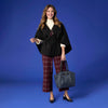 Mallory Wide Leg Crop Plaid Pant