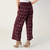 Mallory Wide Leg Crop Plaid Pant