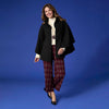 Mallory Wide Leg Crop Plaid Pant
