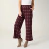 Mallory Wide Leg Crop Plaid Pant