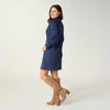 Charlee Faux Suede Pleated Sleeve Dress