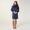 Charlee Faux Suede Pleated Sleeve Dress
