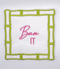Mahjong Embroidered Cocktail Napkins