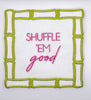 Mahjong Embroidered Cocktail Napkins