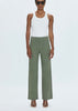Nicole Full Length Wide Leg Pant- Soft Olive