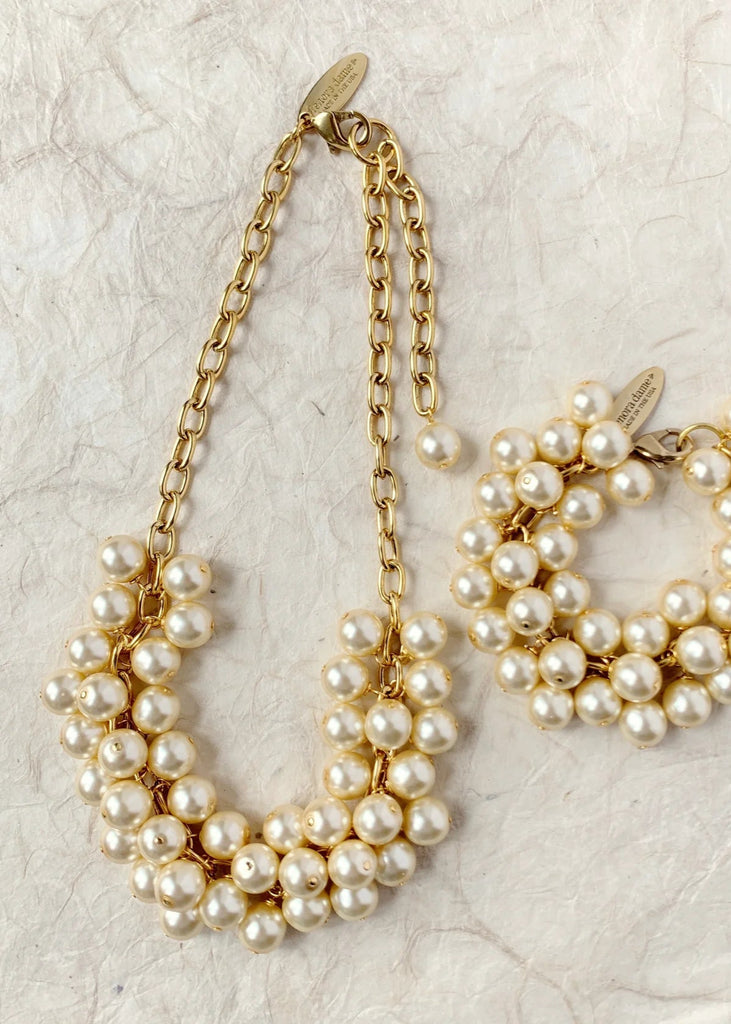 Iconic Pearl Cluster Necklace