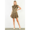 Silk Horse Print Sleeveless Dress