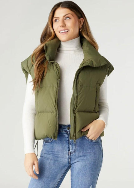 Jana Chunky Down Vest with Cinched Bottom