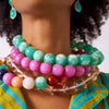 INK + ALLOY - Iris Large Resin Bead Necklace Clear